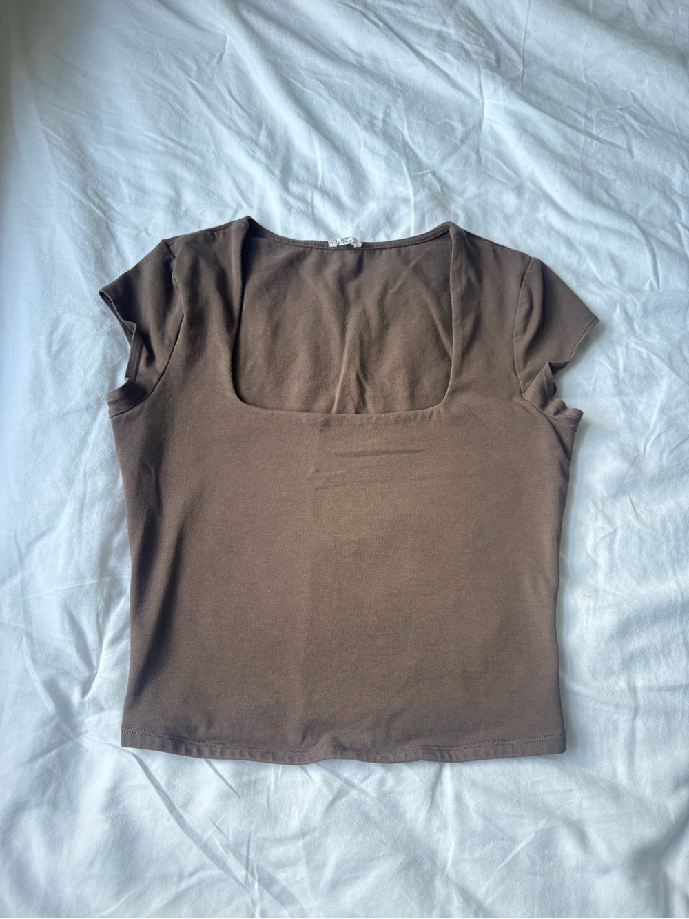 Garage Brown Square Neck Crop Top Women’s Medium